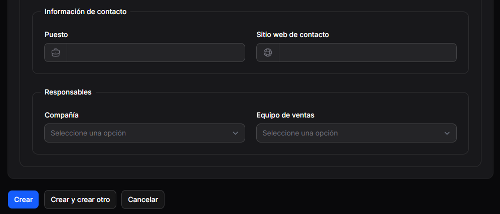 Información de contacto